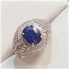 Image 2 : SILVER RHODIUM PLATED SAPPHIRE(4.15CT) MEN'S