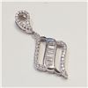 Image 3 : SILVER CUBIC ZIRCONIA  PENDANT (~WEIGHT 5.31G)