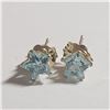 Image 1 : 9K YELLOW GOLD CUBIC ZIRCONIA EARRINGS