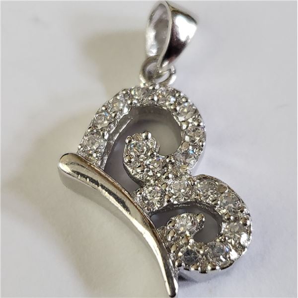 SILVER CUBIC ZIRCONIA PENDANT (~WEIGHT 3G)