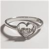 Image 2 : SILVER CUBIC ZIRCONIA RING (~SIZE 8)