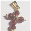 Image 1 : 10K YELLOW GOLD GARNET PENDANT