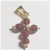 Image 2 : 10K YELLOW GOLD GARNET PENDANT