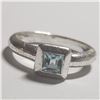 Image 1 : SILVER BLUE TOPAZ RING (~SIZE 7)(~WEIGHT 4.51G)