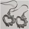 Image 1 : SILVER DIAMOND EARRINGS