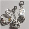 Image 1 : SILVER PACK OF 5 PANDORA STYLE BEADS