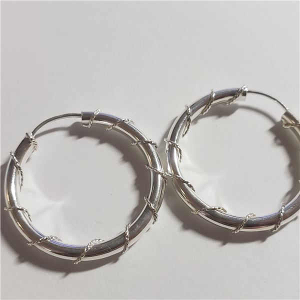 SILVER HOOP EARRINGS