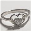 Image 1 : SILVER CUBIC ZIRCONIA RING (~SIZE 8)