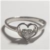 Image 2 : SILVER CUBIC ZIRCONIA RING (~SIZE 8)