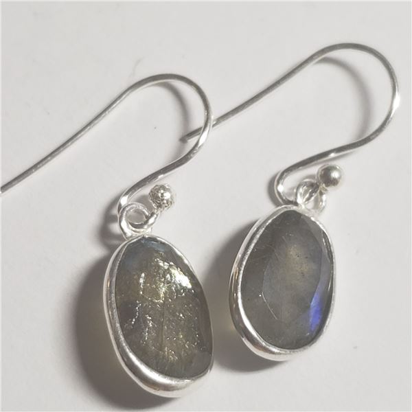 SILVER LABRADORITE EARRINGS