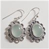 Image 1 : SILVER CHALCEDONY EARRINGS (~WEIGHT 5.92G)