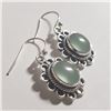 Image 2 : SILVER CHALCEDONY EARRINGS (~WEIGHT 5.92G)