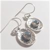 Image 1 : SILVER LABRADORITE EARRINGS (~WEIGHT 3.52G)