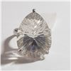 Image 1 : SILVER WHITE TOPAZ RING (~SIZE 7)(~WEIGHT 6.25G)