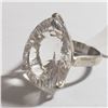 Image 2 : SILVER WHITE TOPAZ RING (~SIZE 7)(~WEIGHT 6.25G)