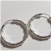 Image 1 : SILVER HOOP EARRINGS