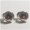 Image 1 : SILVER GARNET EARRINGS