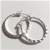 Image 2 : SILVER HOOP EARRINGS