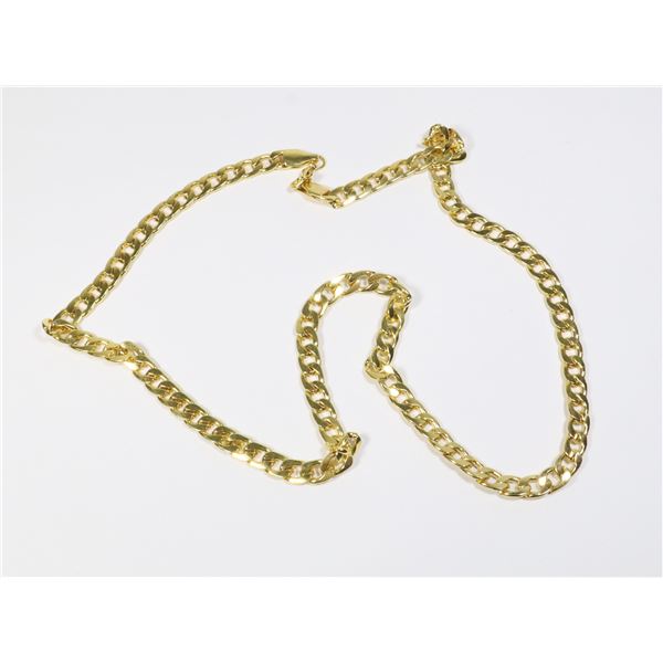 22 INCH GOLD PLATED CURB NECKLACE