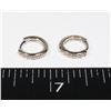 Image 1 : 1 PAIR STAMPED 925 8 MM EARRINGS WITH CLEAR