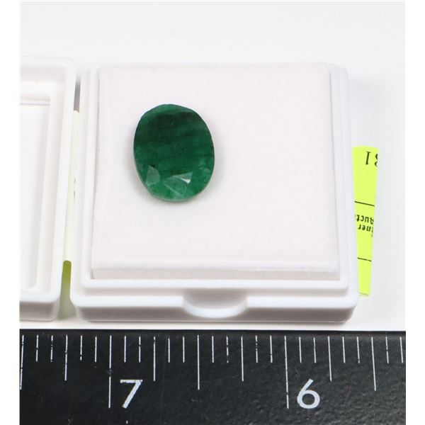 9.41 CT OVAL SHAPED EMERALD COLOR ENHANCED