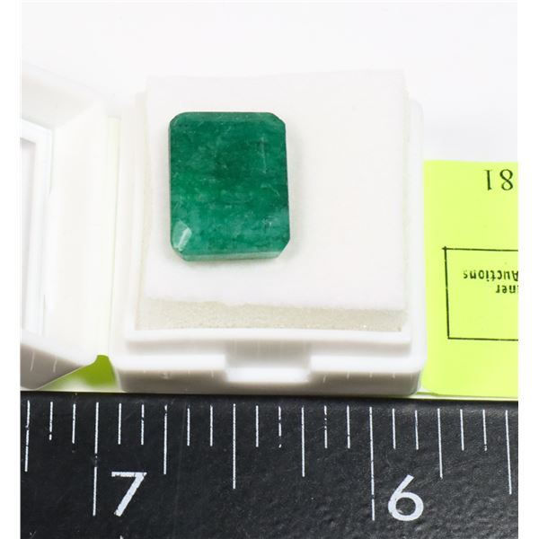 8.43 CT EMERALD CUT SHAPED EMERALD COLOR ENHANCED