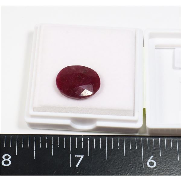 14.10 CT OVAL SHAPED RUBY COLOR ENHANCED