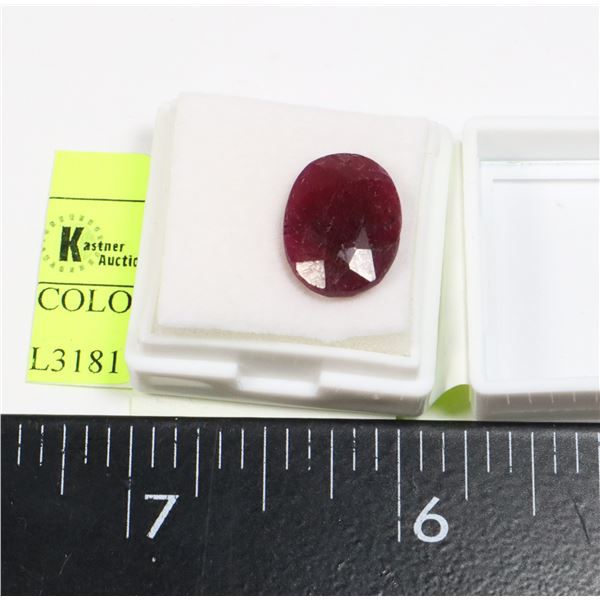 9.40 CT OVAL SHAPED RUBY COLOR ENHANCED