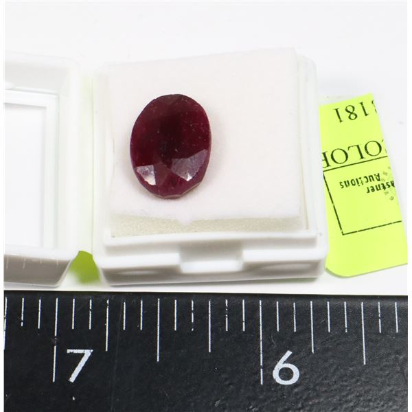 10.65 CT OVAL SHAPED RUBY COLOR ENHANCED