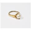 Image 1 : 18K GOLD PLATED RING WITH PEARL