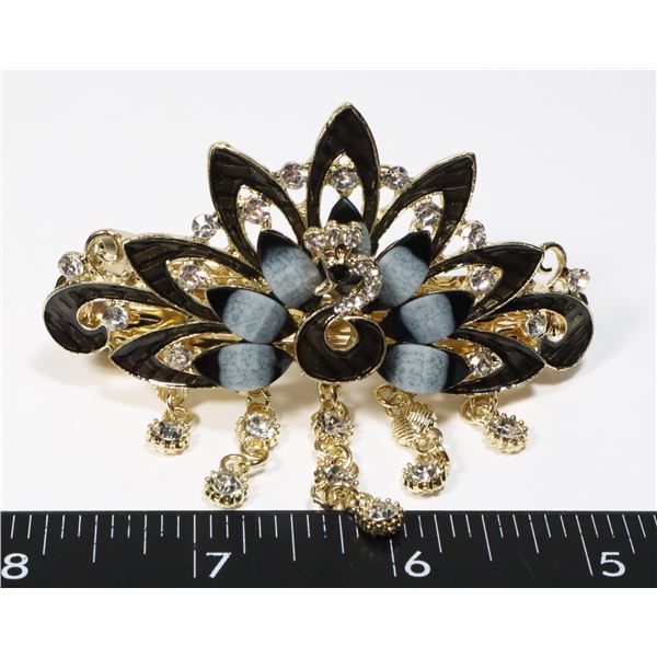 NEW RHINESTONE SWAN FRENCH CLIP