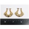 VINTAGE GOLD TONE HEART THEME FASHION EARRINGS