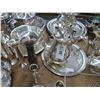 Image 2 : Large Lot of Silverplate Platters, Tea Pots, Pictures & Bowls