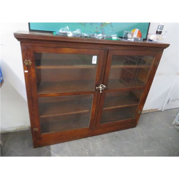 Mahogany 2 Glass Door Bookcase