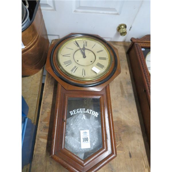 Regulator Tiger Oak Pendulum Wall Clock