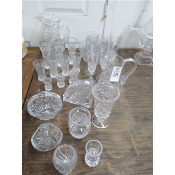 Lot of Crystal Vases, Bowls and Water Pitchers