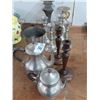 Image 1 : Mixed Metal Tea Pots and Candle Stands