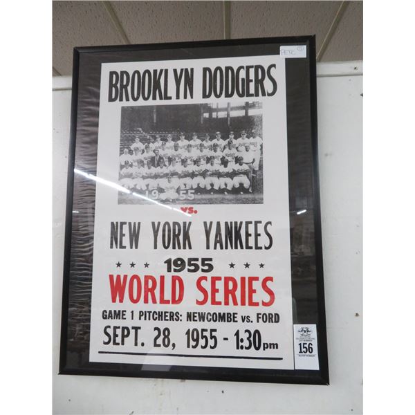 Brooklyn Dodgers vs. New York Yankees Framed 1955 World Series Print