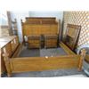 Image 1 : American Drew King Size Oak Rattan Bedroom Set w/2 Nightstands/Mirror/