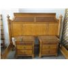 Image 3 : American Drew King Size Oak Rattan Bedroom Set w/2 Nightstands/Mirror/