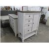 Image 1 : Brushed White Distressed Bedroom Set w/Dresser/Highboy 