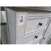 Image 2 : Brushed White Distressed Bedroom Set w/Dresser/Highboy 