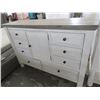 Image 3 : Brushed White Distressed Bedroom Set w/Dresser/Highboy 