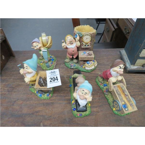 Dwarf Clock and Figurines (5)