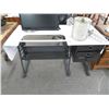 Image 1 : White Black Accent Computer Desk