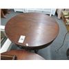 Image 1 : Round Mahogany Pedestal Side Table w/Drawer