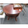 Image 1 : Round Mahogany Rolling Side Table