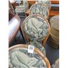 Image 2 : Rattan Padded Floral Pattern Dining Chairs - Set of 4