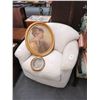 Image 1 : Beige Fabric Swivel Rocker