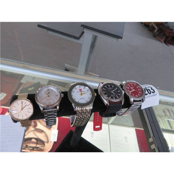 8-Louis Carolini, Citizen, Hilfinger or Other Wristwatches - 8 X $